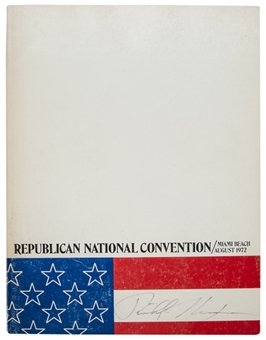 1972 Richard Nixon Autographed Republican National Convention Publication (PSA/DNA)